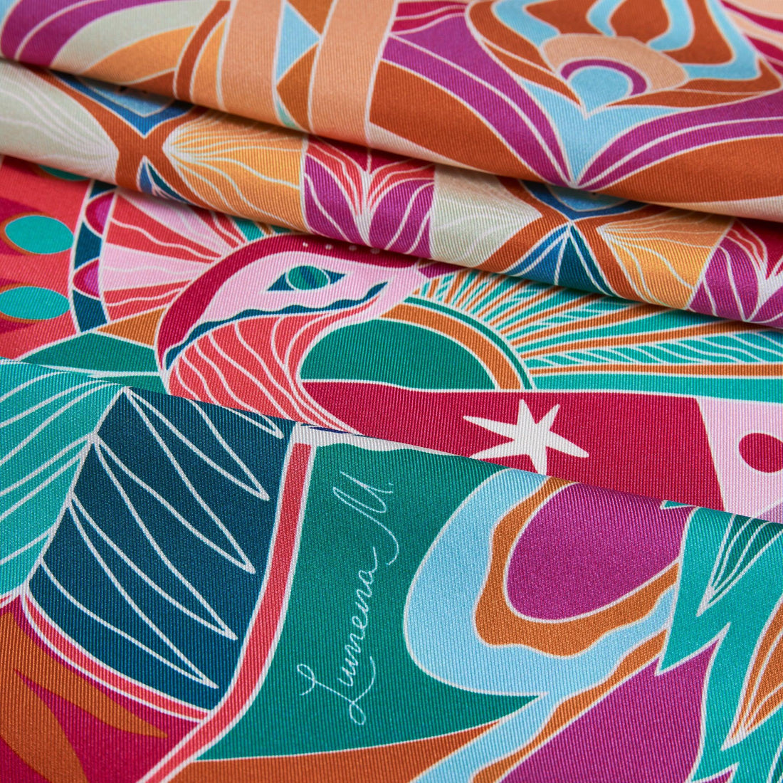 Life "Hayeti" (Desert Yellow) / Pocket square 35 - Lumena Maison
