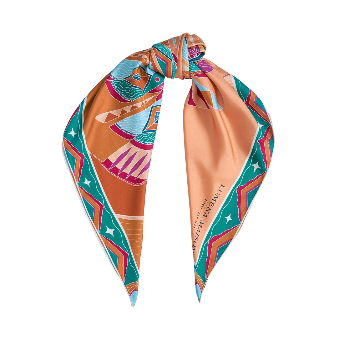 Life "Hayeti" (Desert Yellow) / Silk scarf - Lumena Maison