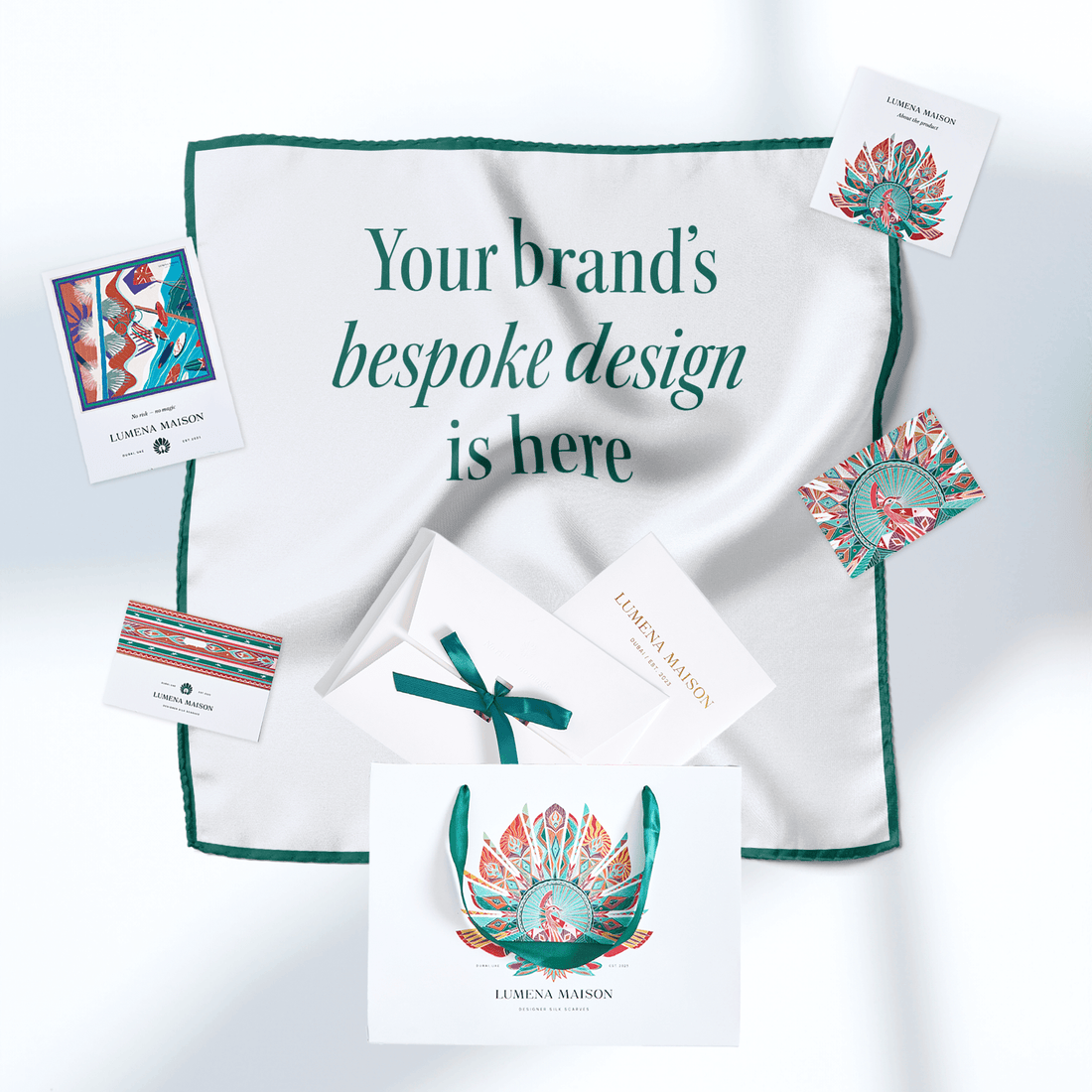 Custom Silk Scarves for Corporate Gifts | Premium & Fast Delivery in the UAE, Dubai, Abu Dhabi & Globally - Lumena Maison