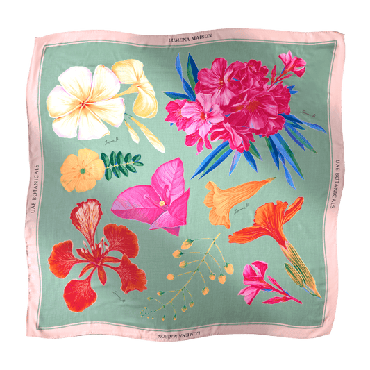 UAE Botanicals (Sage Green) / Shawl - Lumena Maison