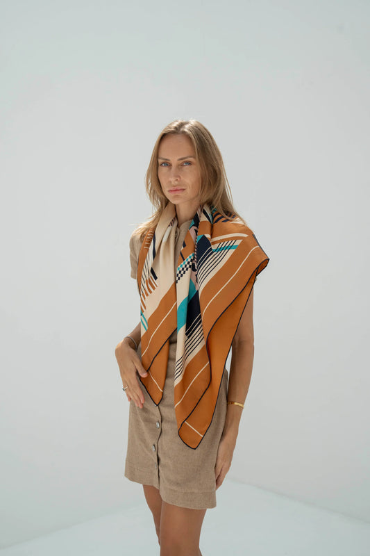 One Zaabeel - Dubai Skyscapers / Silk scarf
