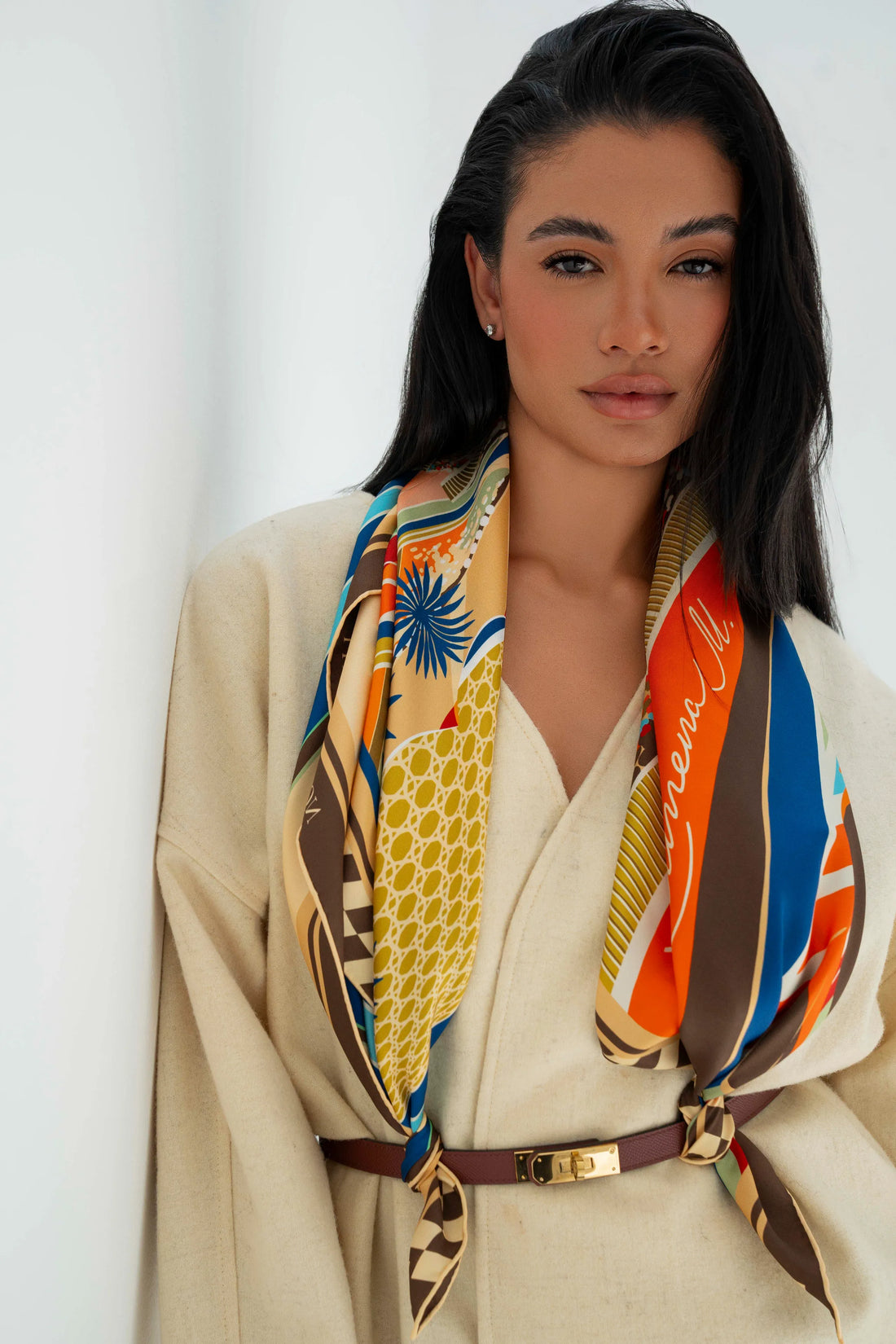 Formula 1 Abu Dhabi (Brown) / Silk scarf