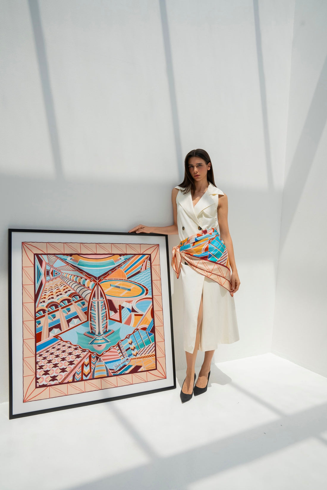 The Tribute to Burj Al Arab ( Blush Rose Pink) / Silk Scarf