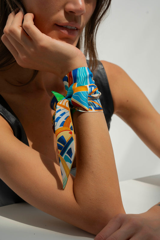 The Tribute to Burj Al Arab/ Silk twilly scarf