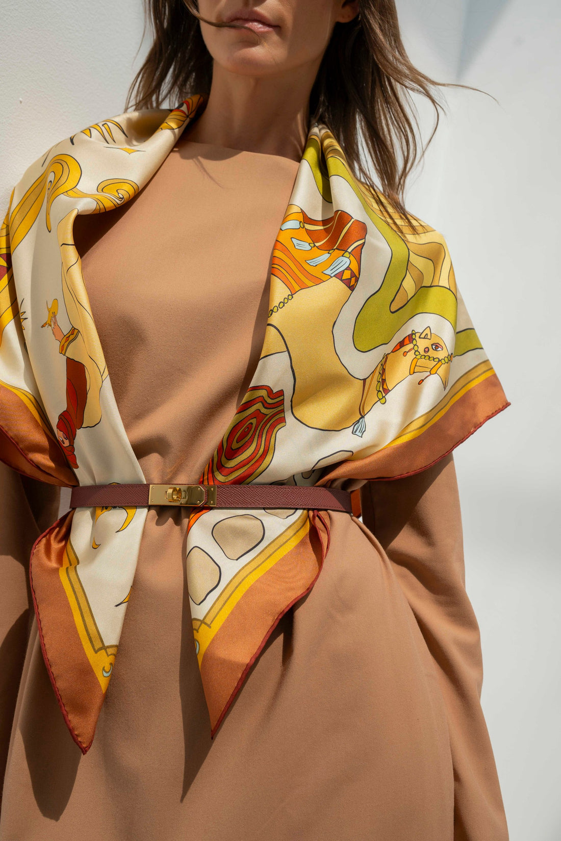 Arabian Nights (Golden)/ Silk scarf