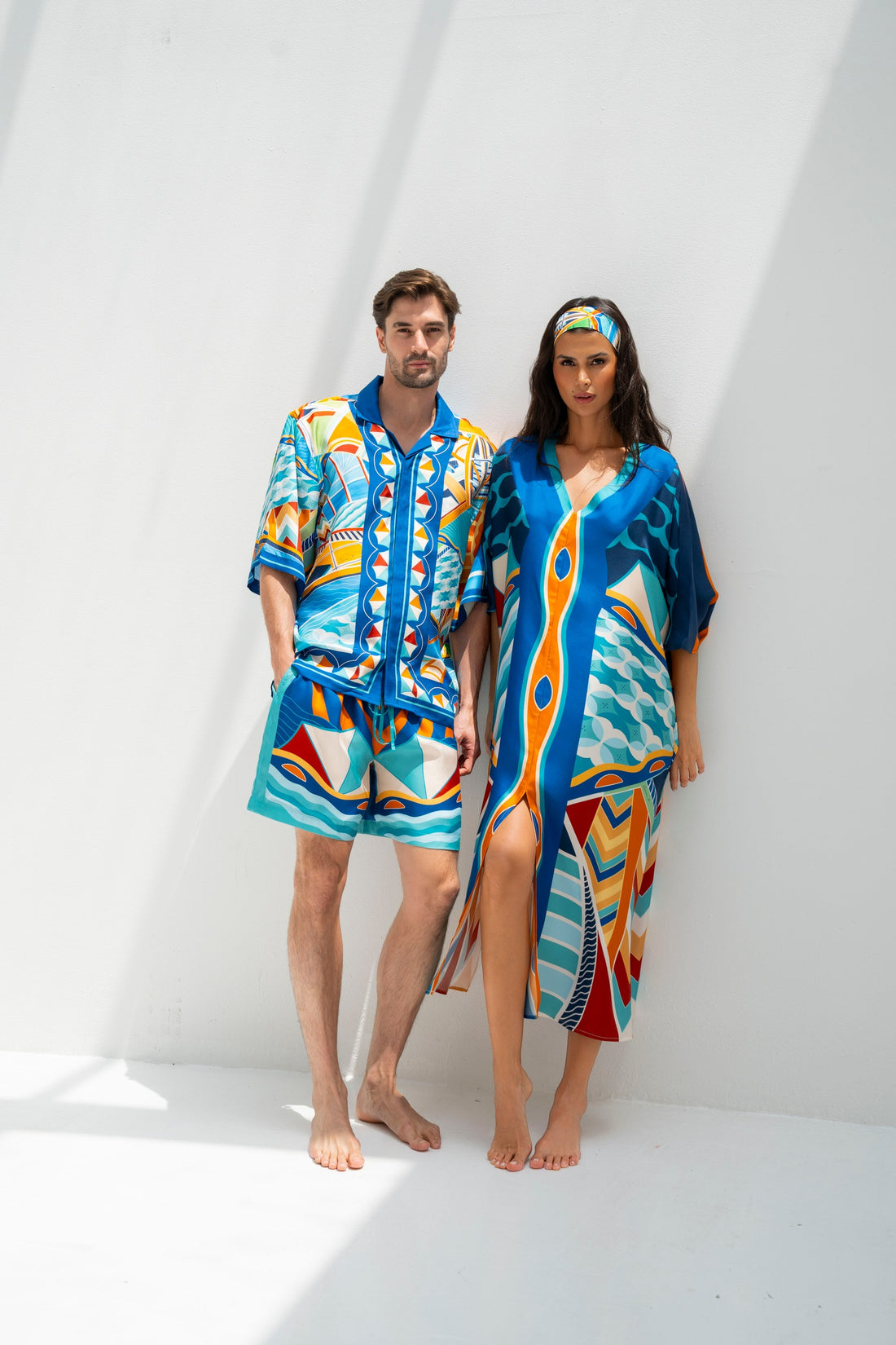 The Tribute to Burj Al Arab/  Male silk set with shorts