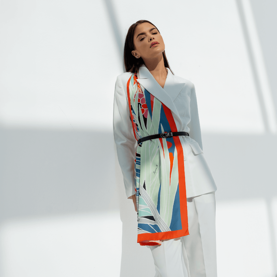 The Palm / Silk scarf - Lumena Maison