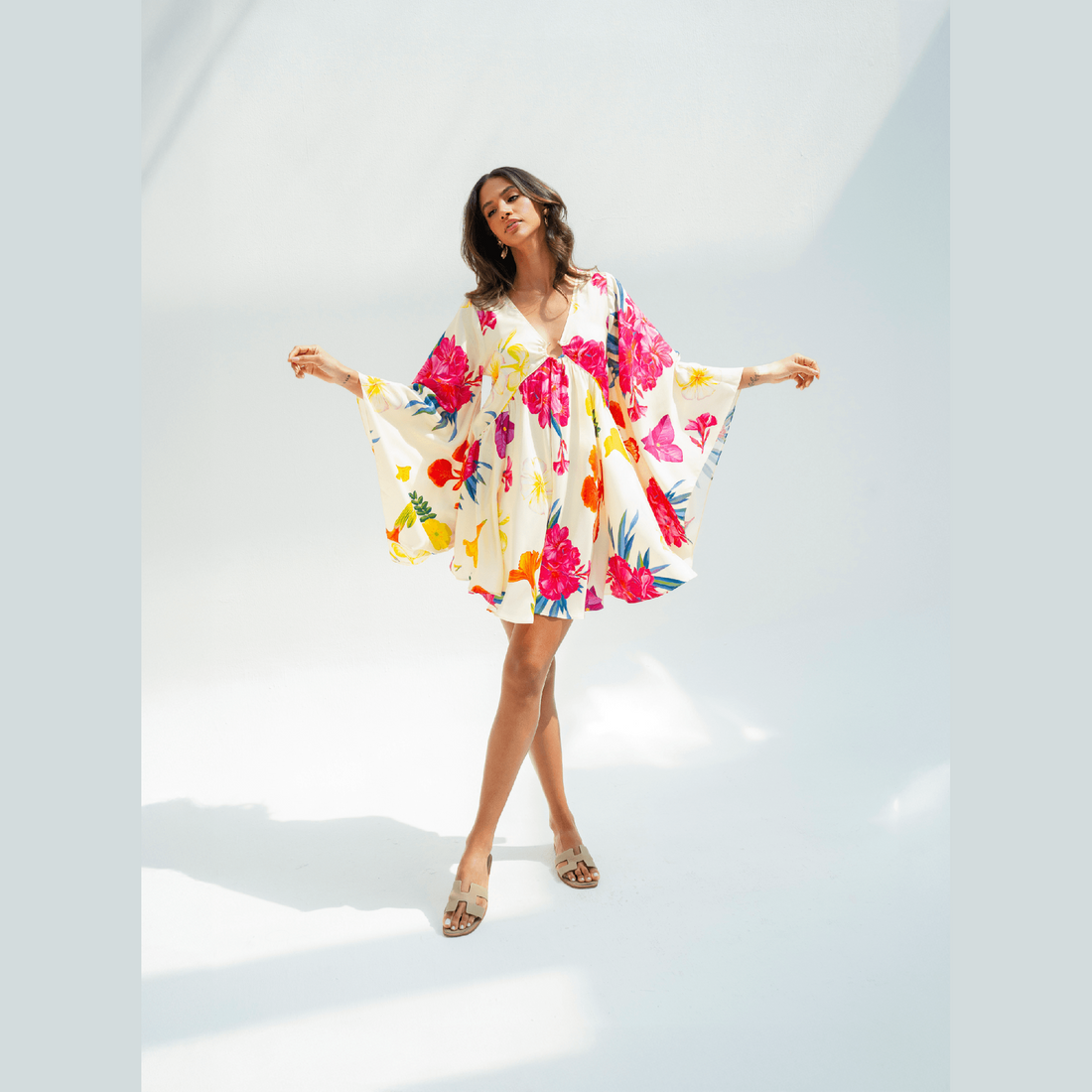 UAE Botanicals (Milky White) / Butterfly dress - Lumena Maison