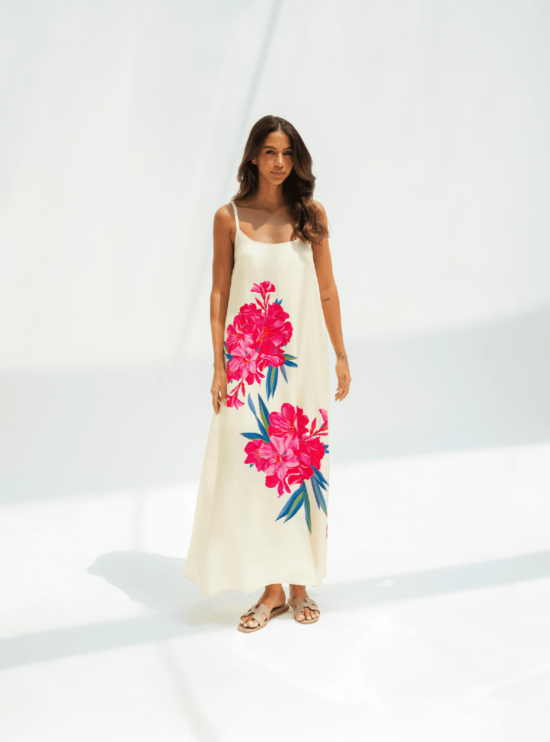 UAE Botanicals (Milky White) / A-line dress - Lumena Maison