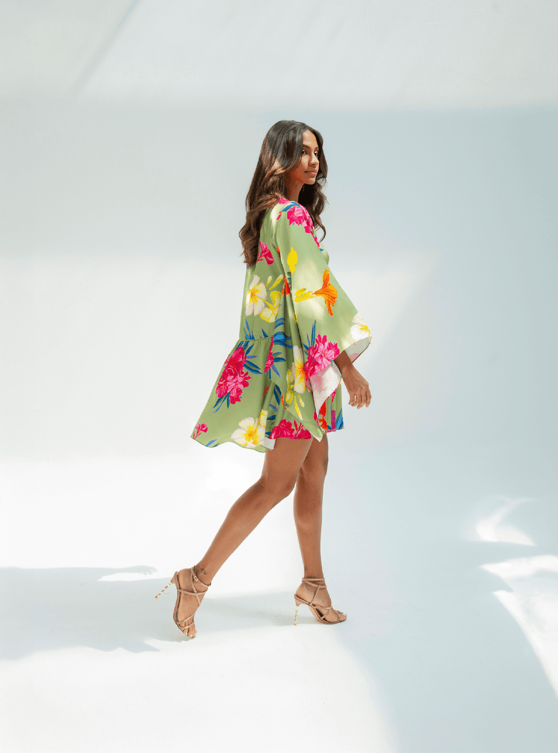 UAE Botanicals (Sage Green) / Butterfly dress - Lumena Maison
