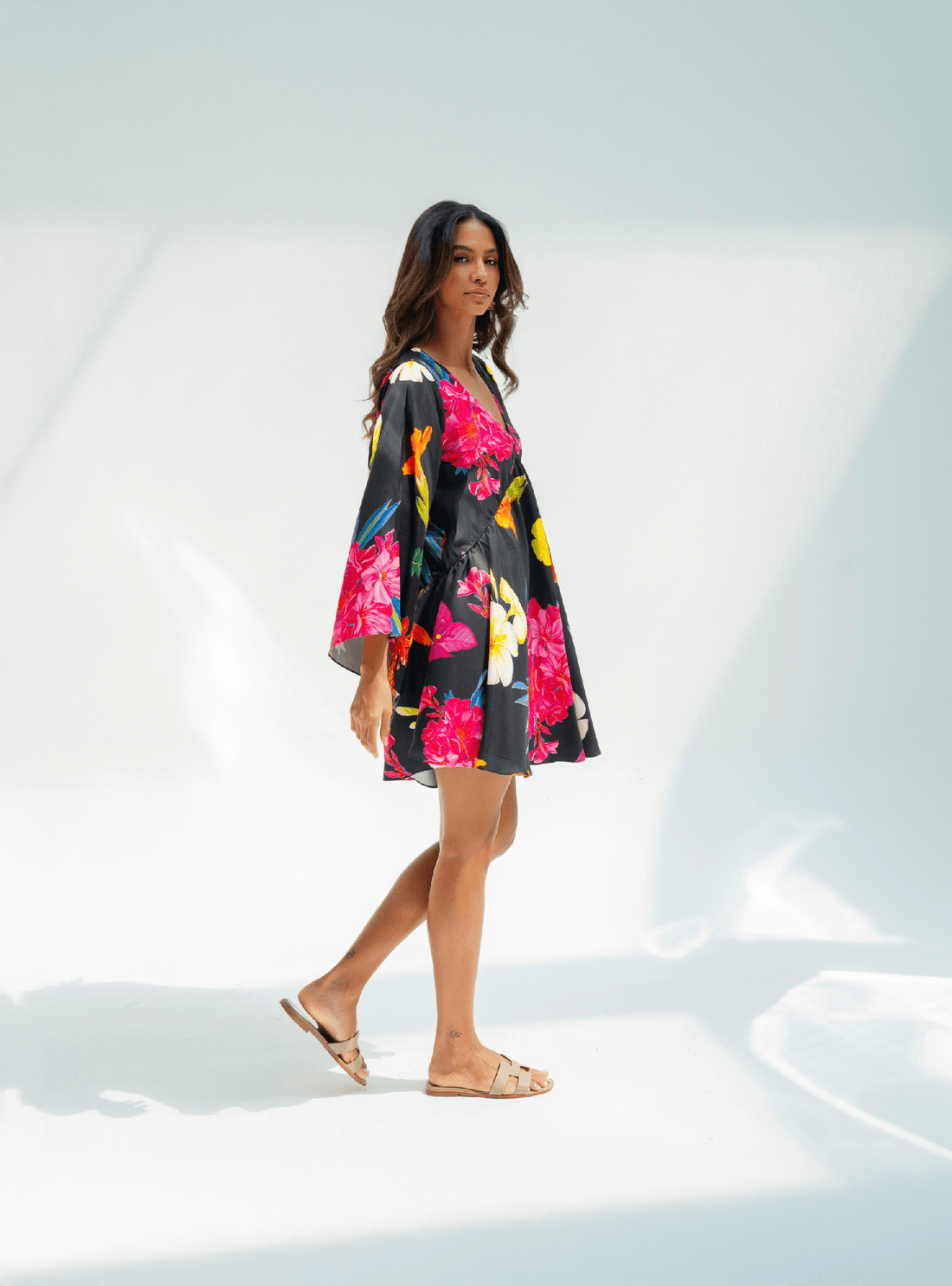 UAE Botanicals (Black) / Butterfly dress - Lumena Maison
