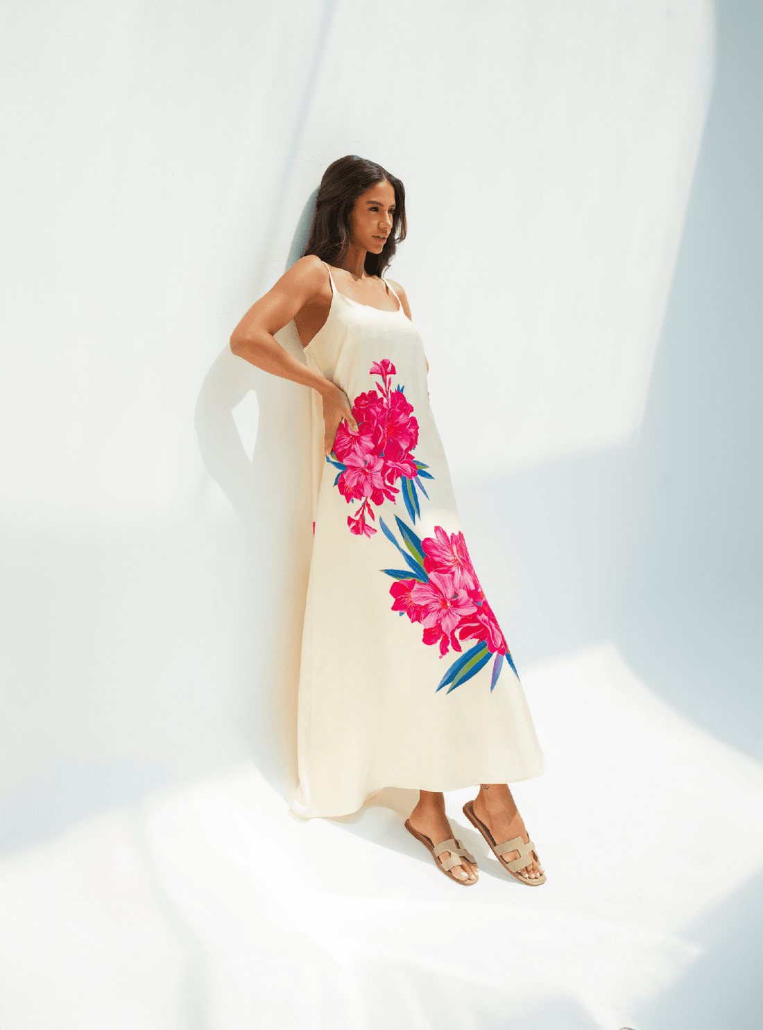 UAE Botanicals (Milky White) / A-line dress - Lumena Maison