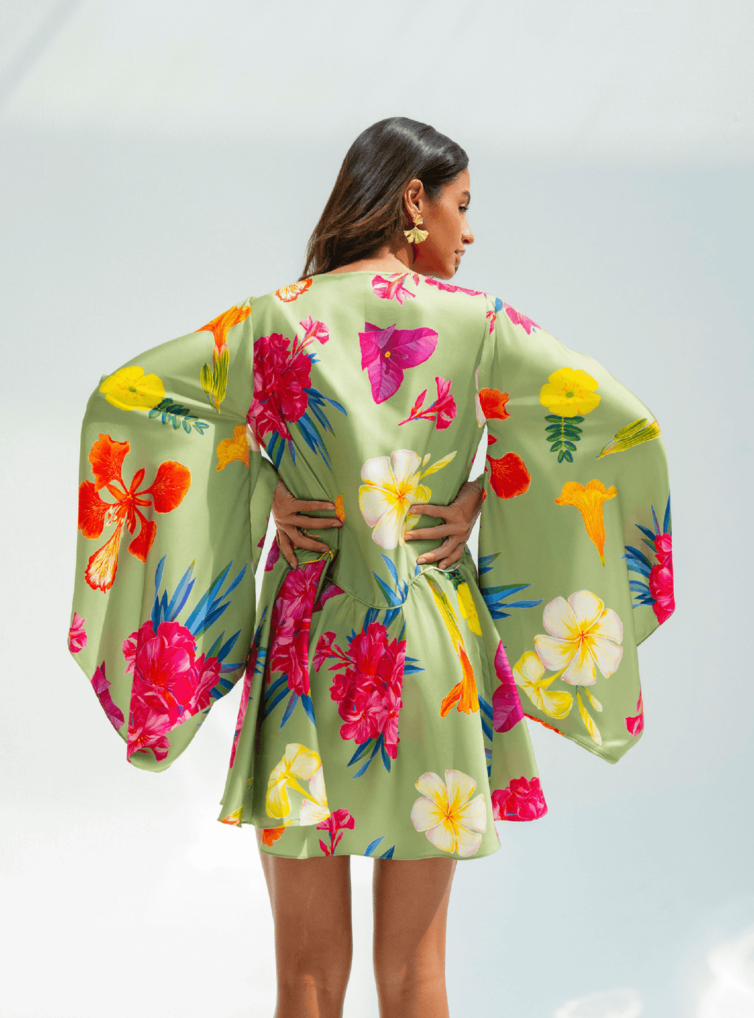 UAE Botanicals (Sage Green) / Butterfly dress - Lumena Maison