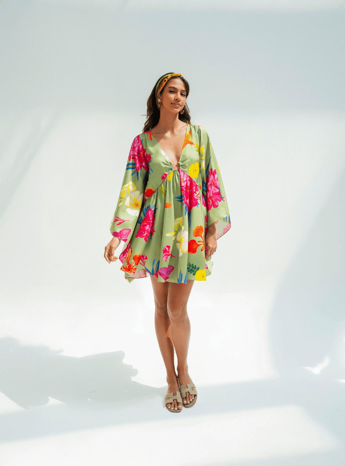 UAE Botanicals (Sage Green) / Butterfly dress - Lumena Maison