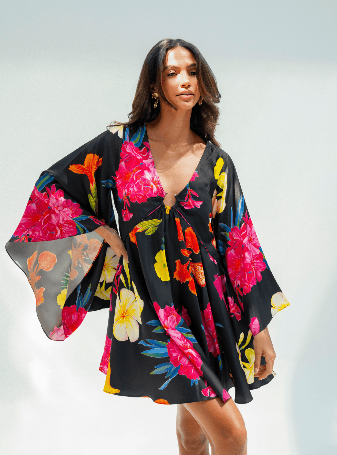 UAE Botanicals (Black) / Butterfly dress - Lumena Maison