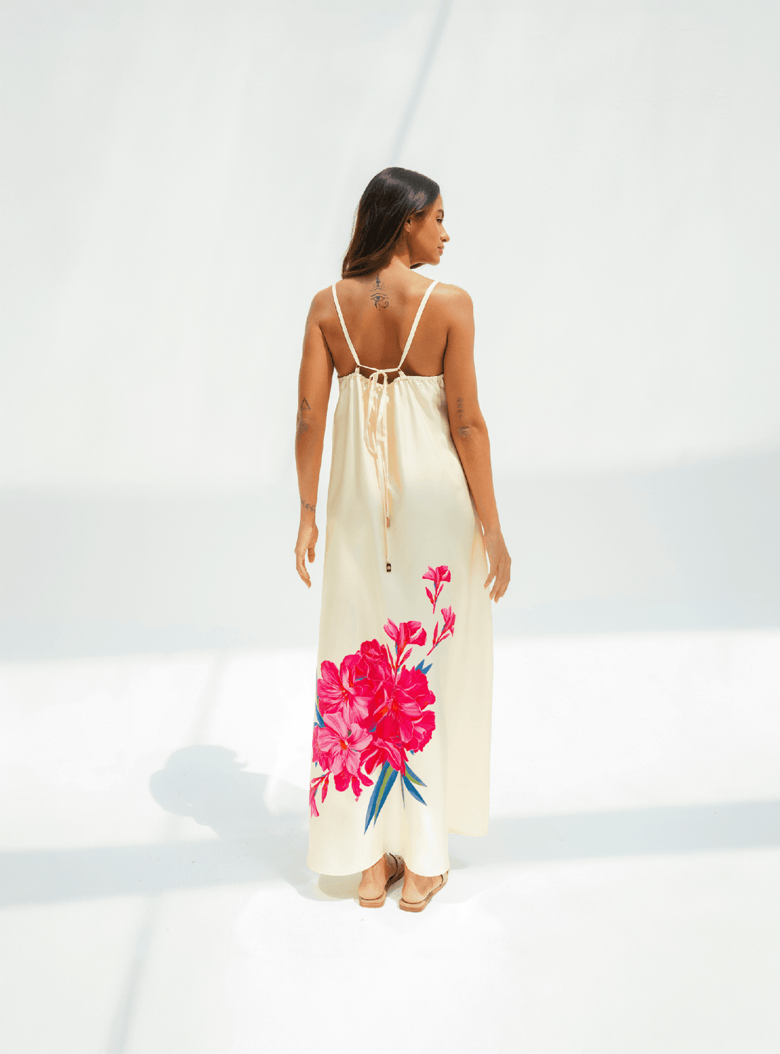 UAE Botanicals (Milky White) / A-line dress - Lumena Maison