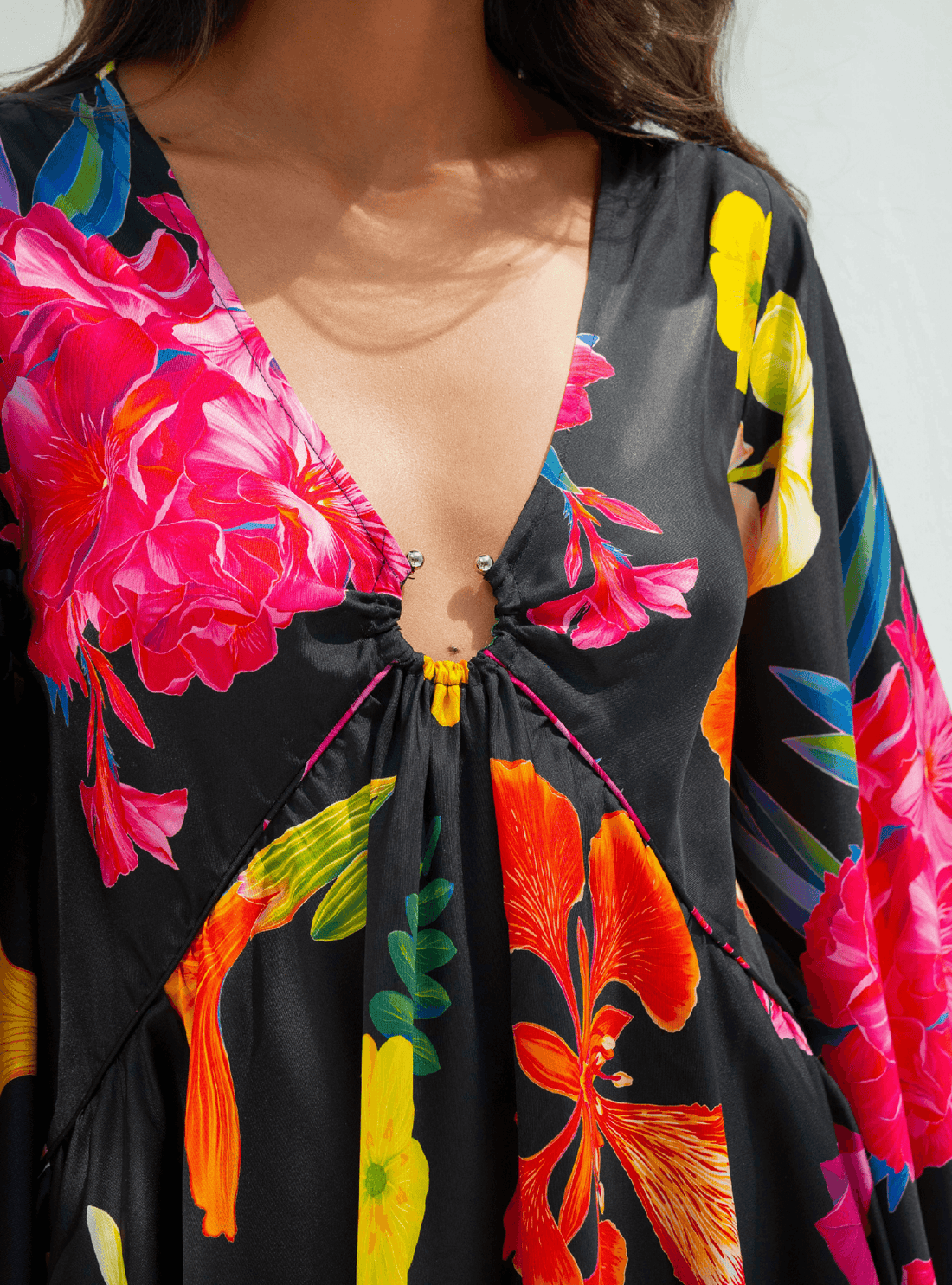 UAE Botanicals (Black) / Butterfly dress - Lumena Maison