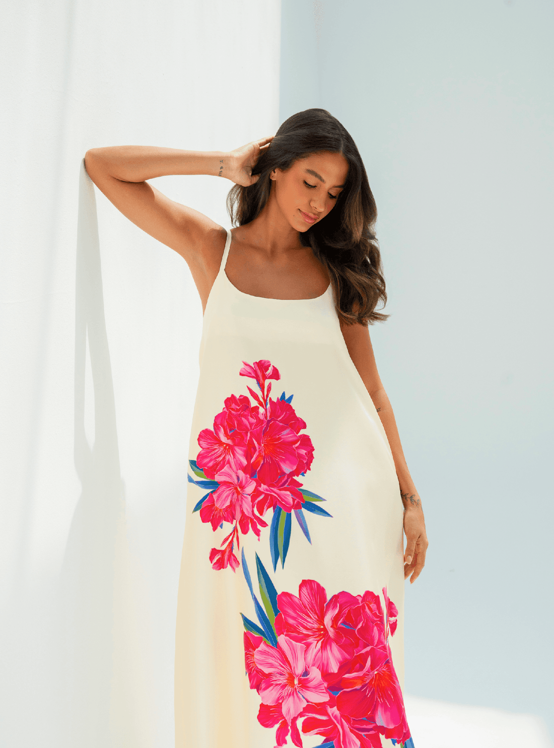 UAE Botanicals (Milky White) / A-line dress - Lumena Maison