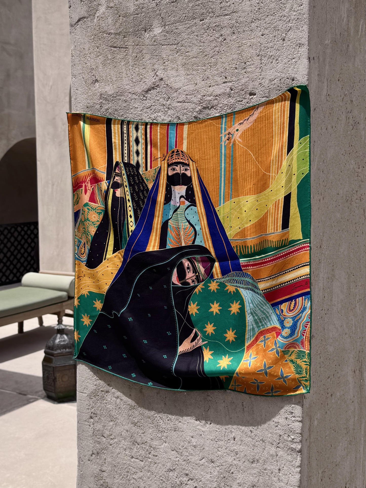 Sisterhood (Yellow) / Silk scarf