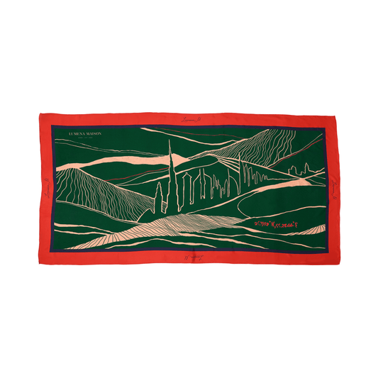 The Dubai skyline (Emerald Green) / Pareo - Lumena Maison