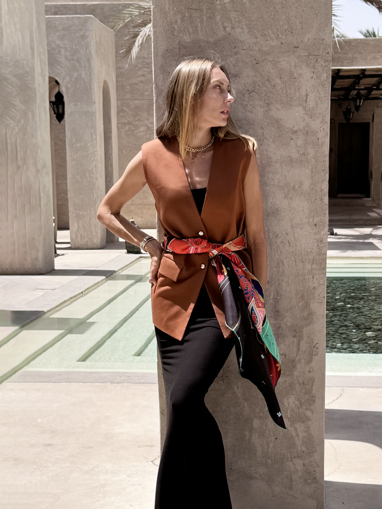 Sisterhood (Red) / Silk scarf