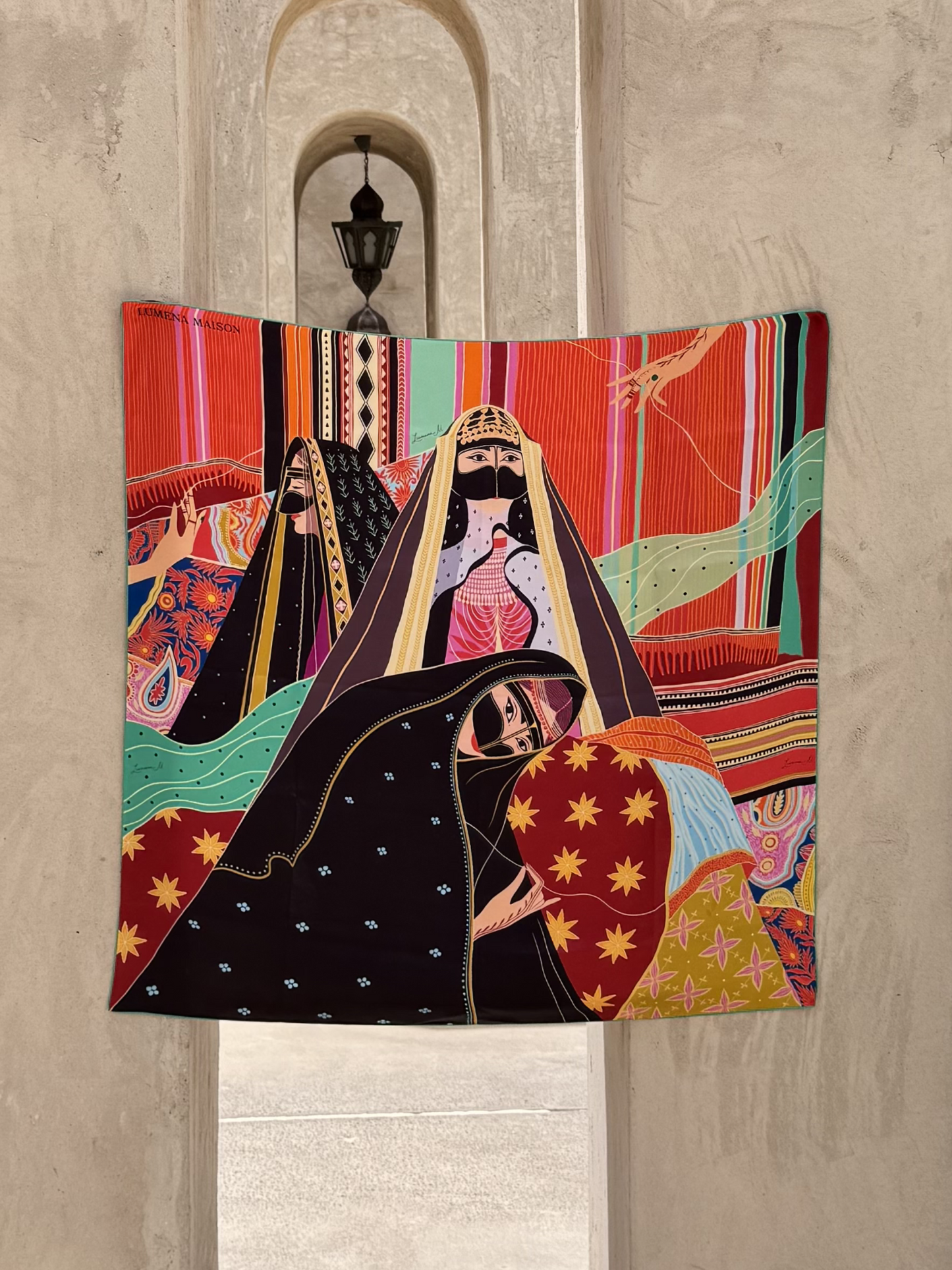 Sisterhood (Red) / Silk scarf
