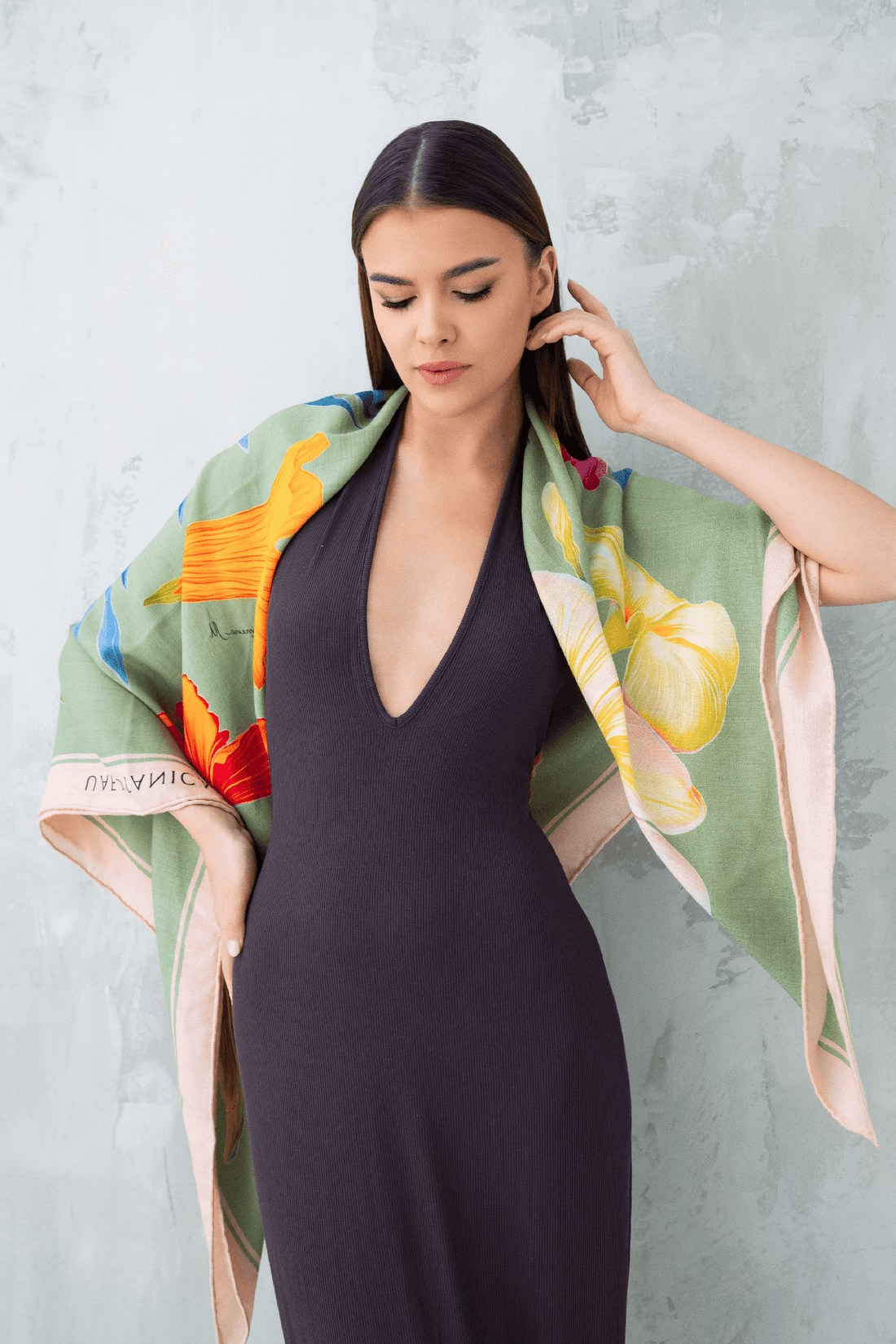 UAE Botanicals (Sage Green) / Shawl - Lumena Maison