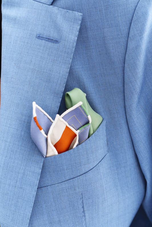 Peaceful Skies, Endless Horizons- UAE (Iron Gray Rust)/ Pocket square 35