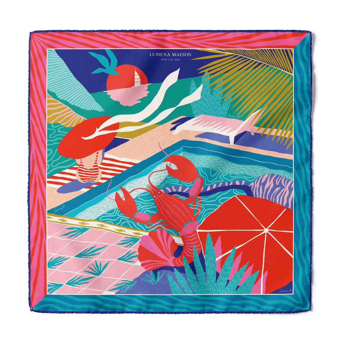 Dreaming under the Dubai sun / Pocket square 35 - Lumena Maison
