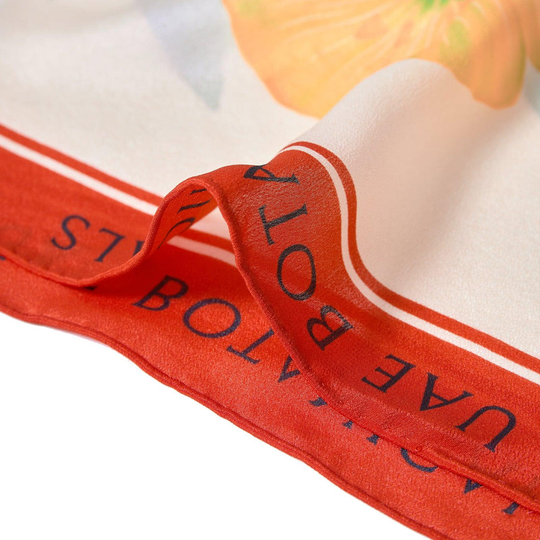 UAE Botanicals (Milky White) / Silk scarf - Lumena Maison