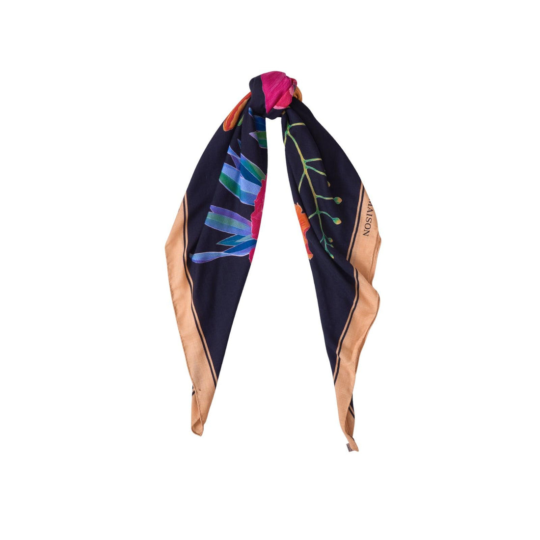 UAE Botanicals (Black) / Shawl - Lumena Maison