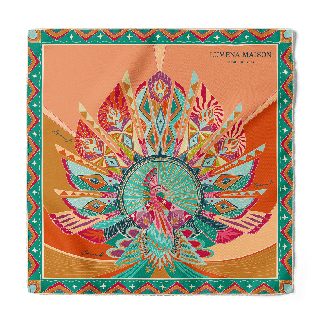 Life "Hayeti" (Desert Yellow) / Pocket square 35 - Lumena Maison