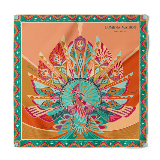 Life "Hayeti" (Desert Yellow) / Pocket square 35 - Lumena Maison