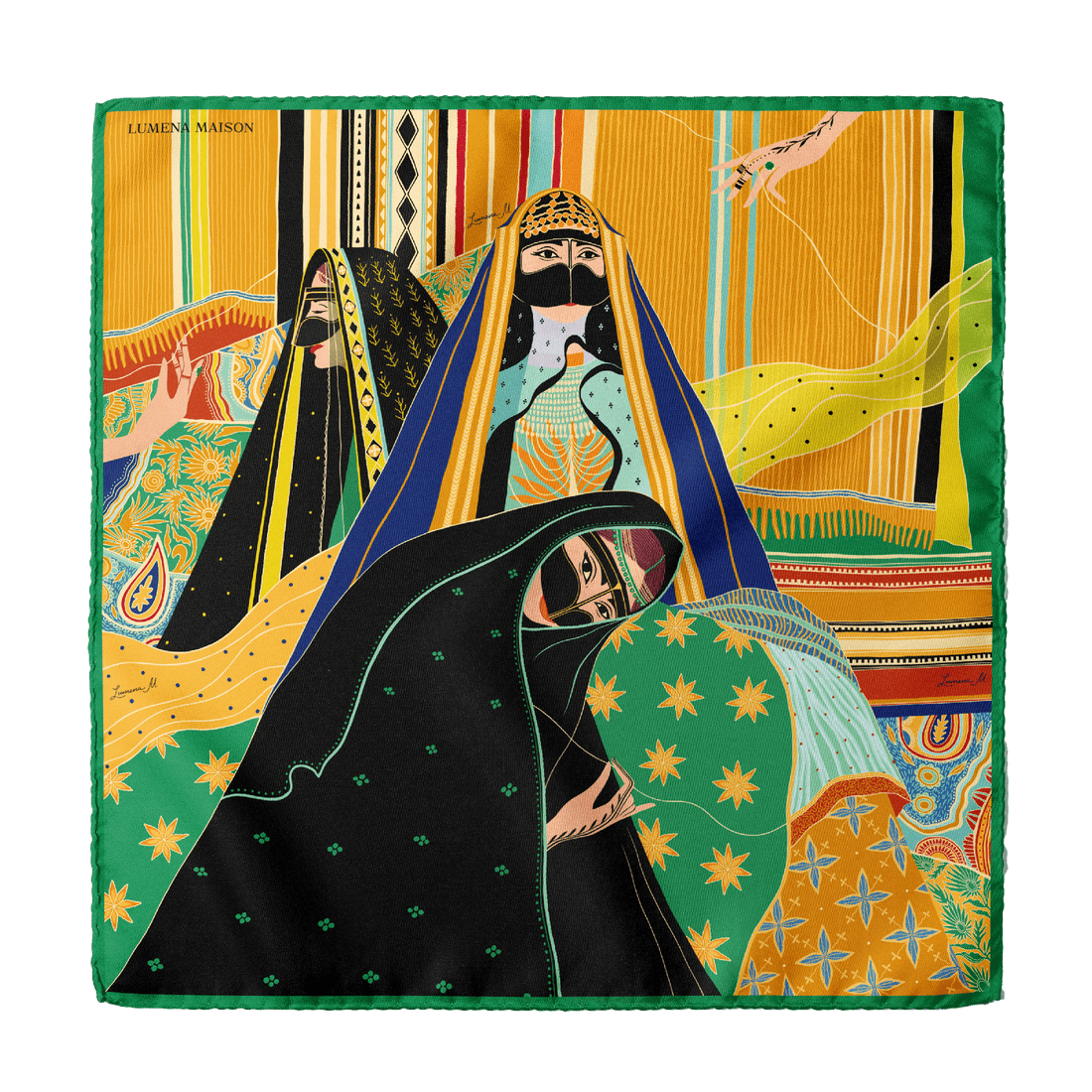 Sisterhood (Yellow) / Pocket Square 35 - Lumena Maison