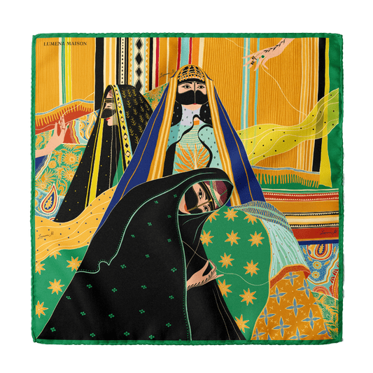 Sisterhood (Yellow) / Pocket Square 35 - Lumena Maison