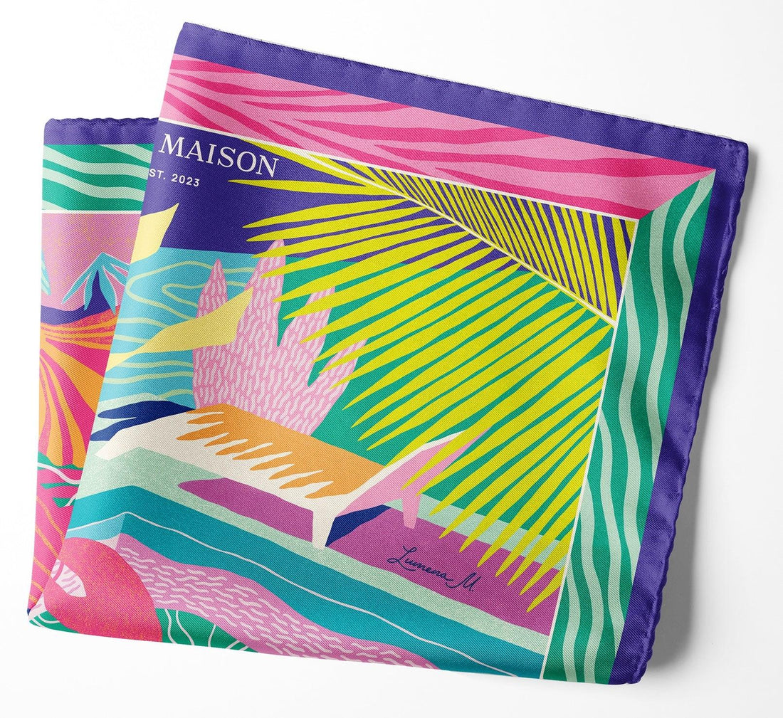 Dreaming under the Dubai sun (Candy) / Pocket square 35 - Lumena Maison
