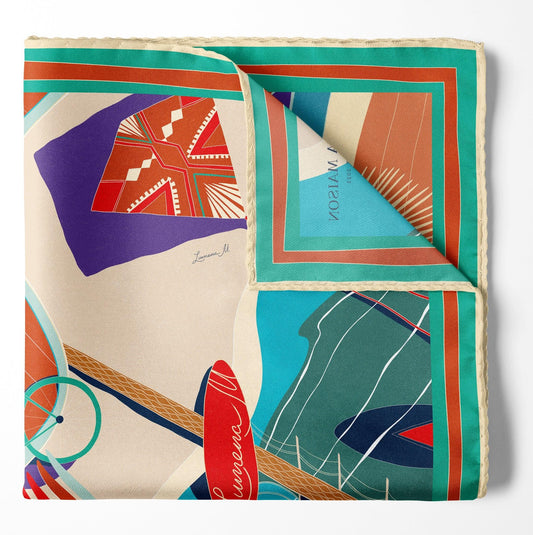 The Dubai Kite beach (Brick Orange) / Pocket square 35 - Lumena Maison
