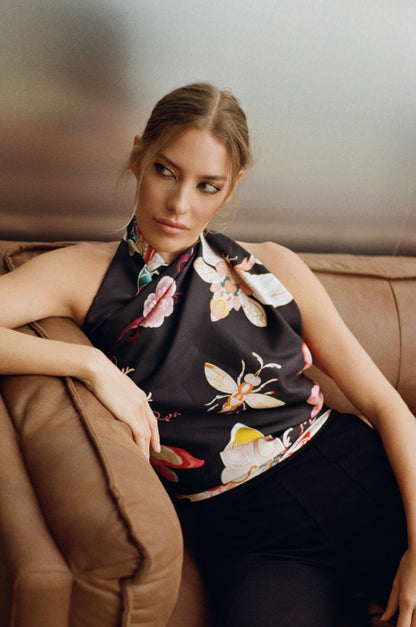 The Study of UAE Insects (Black) / Silk Scarf