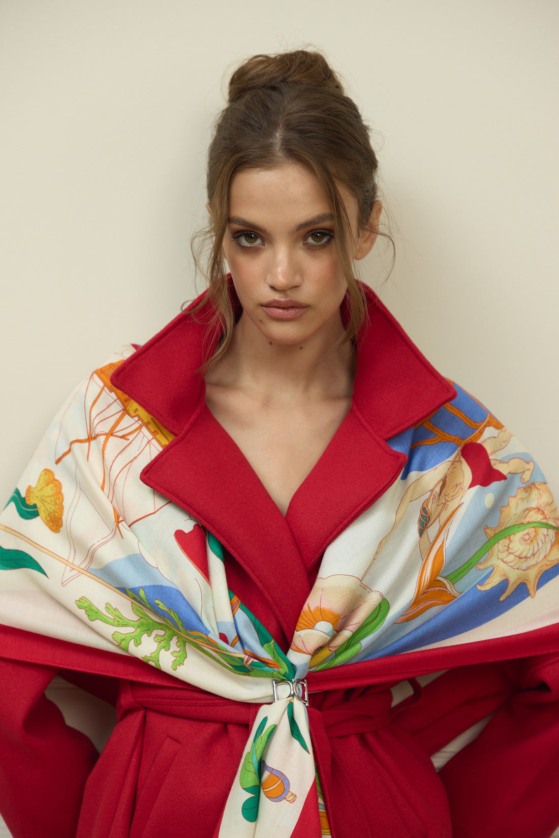 The Secrets of the Emirati Dhow (Red Frame )/ Shawl