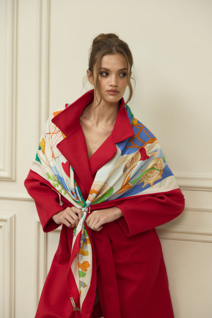 The Secrets of the Emirati Dhow (Red Frame )/ Shawl