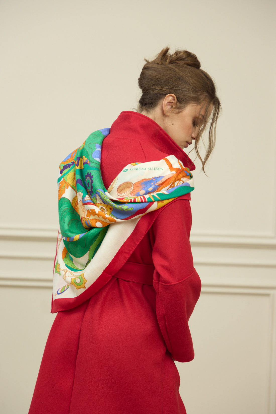 The Secrets of the Emirati Dhow (Red Frame )/ Shawl