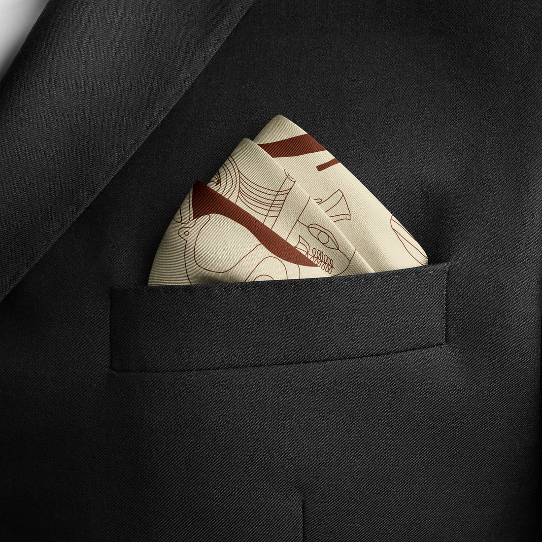 The Villa 515 (Mocha Brown)/ Pocket square 35