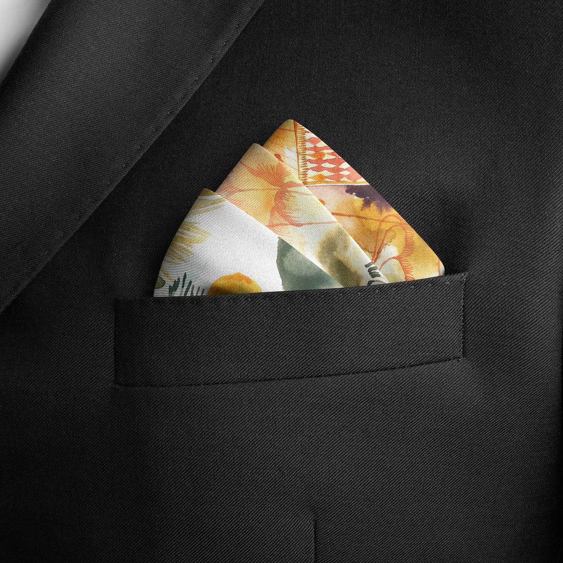 The Mystery of The Emirati Royal Gardens (Majestic Yellow) / Pocket square 35