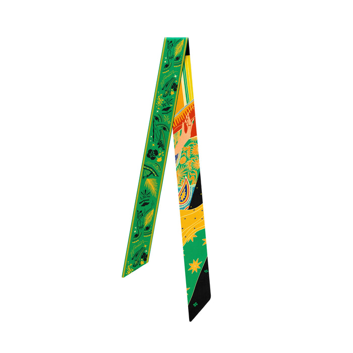 Sisterhood (Yellow) / Silk twilly scarf - Lumena Maison