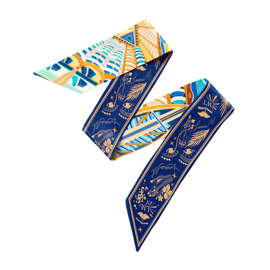 The Tribute to Burj Al Arab/ Silk twilly scarf