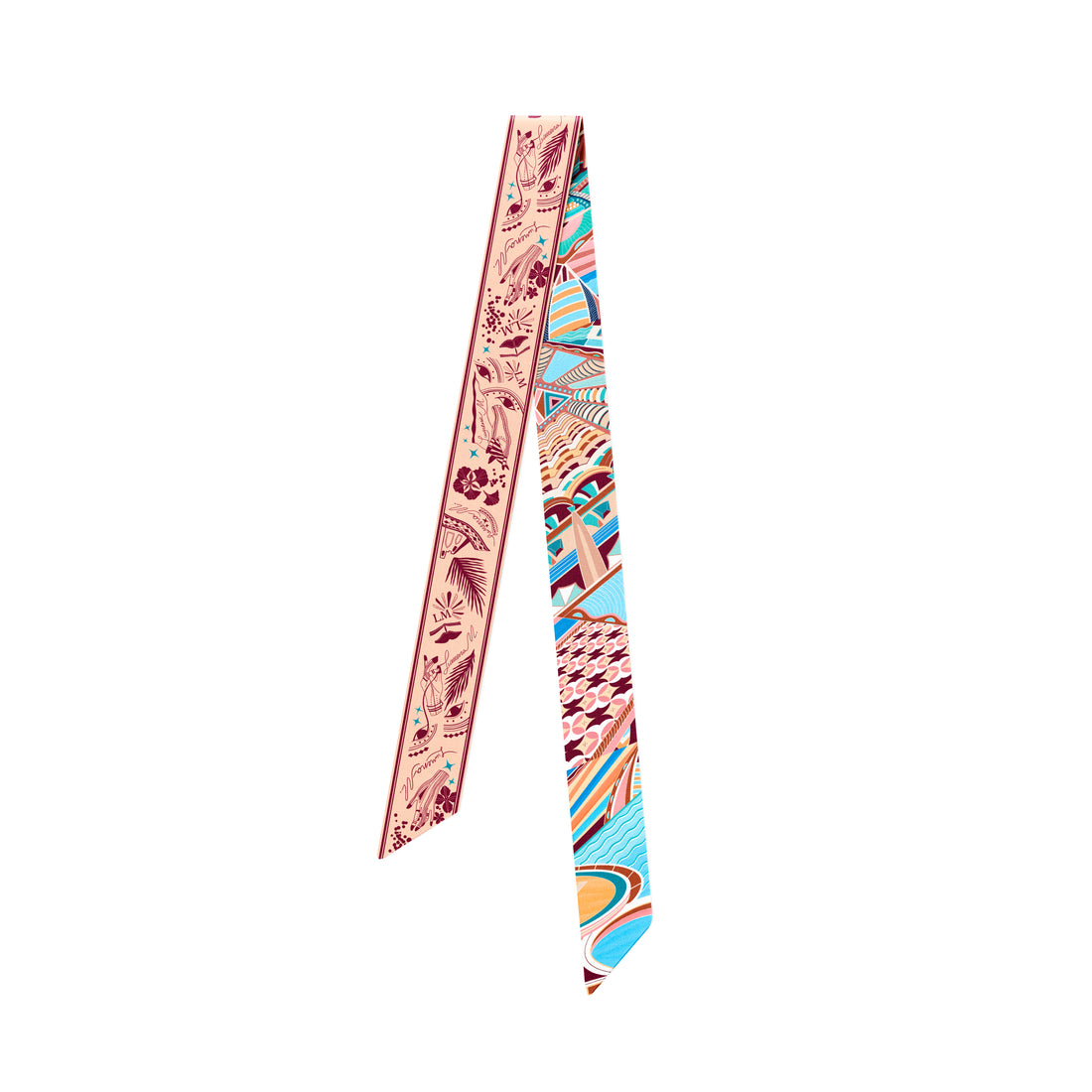 The Tribute to Burj Al Arab ( Blush Rose Pink)/ Silk twilly scarf
