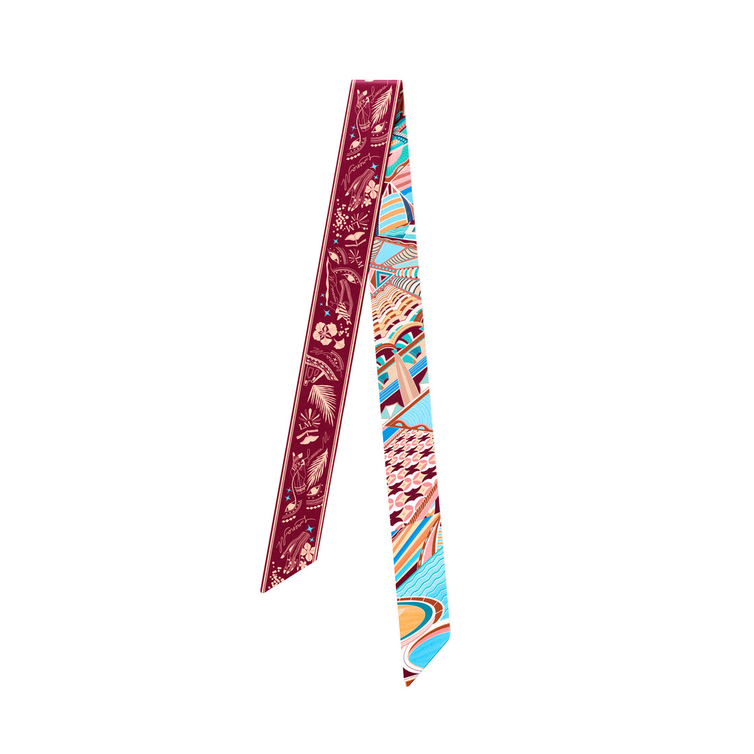 The Tribute to Burj Al Arab ( Blush Rose Pink)/ Silk twilly scarf