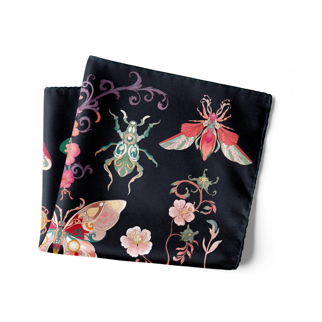 The Study of UAE Insects (Black) / Pocket square 35