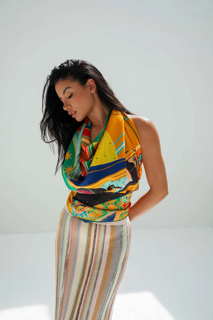 Sisterhood (Yellow) / Silk scarf