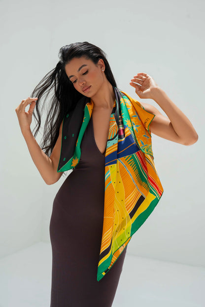 Sisterhood (Yellow) / Silk scarf